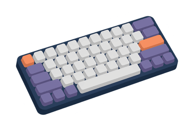 A keyboard sticker