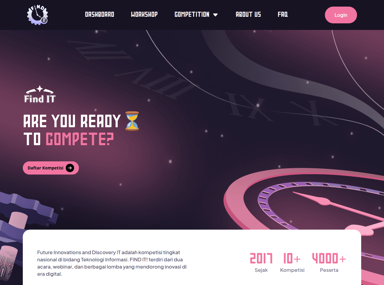 Homepage of Find IT! 2025 website