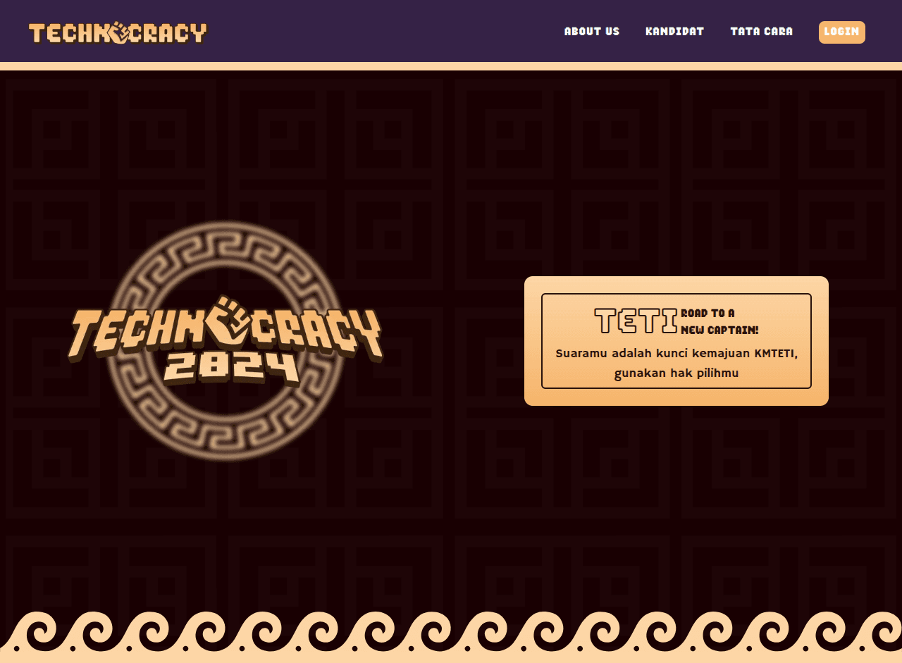 Homepage of KPU KMTETI 2024 website