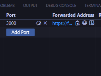 Port forwarding in Visual Studio Code